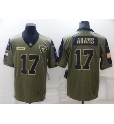 Men's Las Vegas Raiders #17 Davante Adams Olive Salute To Service Limited Stitched Jersey