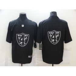 Nike Las Vegas Raiders 4 Derek Carr Black Shadow Logo Limited Jersey