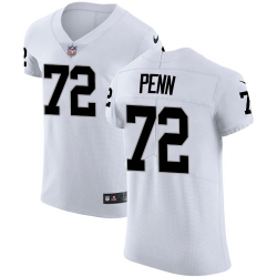 Nike Las Vegas Raiders 72 Donald Penn White Men Stitched NFL Vapor Untouchable Elite Jersey