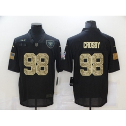 Nike Las Vegas Raiders 98 Maxx Crosby Black Camo 2020 Salute To Service Limited Jersey