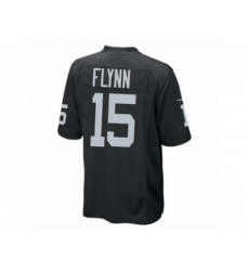 Nike Oakland Raiders 15 Matt Flynn BLACK GAME NFL Jersey