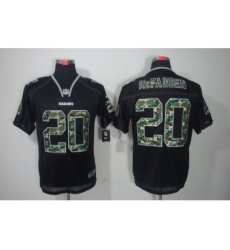 Nike Oakland Raiders 20 Darren McFadden Black Elite Lights Out Camo Number NFL Jersey