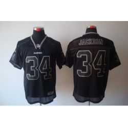 Nike Oakland Raiders 34 Bo.Jackson Black Elite Lights Out NFL Jersey