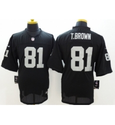 Nike Oakland Raiders 81 Tim Brown black Elite NFL Jersey