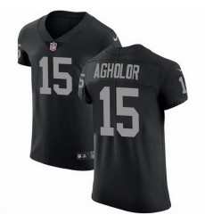 Nike Raiders 15 Nelson Agholor Black Team Color Men Stitched NFL Vapor Untouchable Elite Jersey