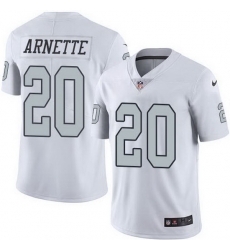 Nike Raiders 20 Damon Arnette White Men Stitched NFL Limited Rush Jersey