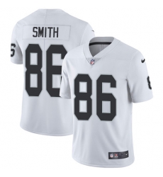 Nike Raiders #86 Lee Smith White Mens Stitched NFL Vapor Untouchable Limited Jersey