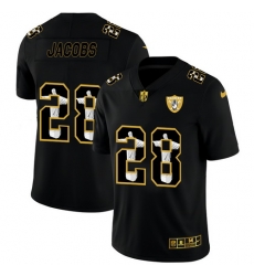 Raiders 28 Josh Jacobs Black Jesus Faith Edition Limited Jersey