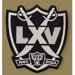 LAS VEGAS OAKLAND LOS ANGELES RAIDERS 65th ANNIVERSARY Patch Biaog