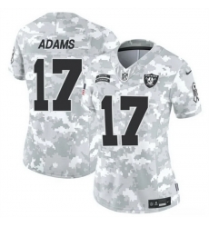 Women Las Vegas Raiders 17 Davante Adams 2024 F U S E Arctic Camo Salute To Service Limited Stitched Jersey