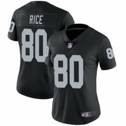 Women Las Vegas Raiders 80 Jerry Rice Black Vapor Untouchabel Limited Jersey