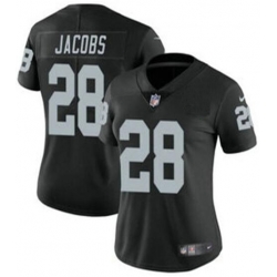 Women Las Vegas Raiders Black #28 Josh Jacobs Vapor Untouchable Limited Stitched Jersey