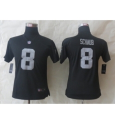 Women Nike Oakland Raiders #8 Schaub Black Jerseys