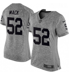 Womens Nike Oakland Raiders 52 Khalil Mack Limited Gray Gridiron NFL Jersey