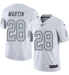 Nike Raiders #28 Doug Martin White Youth Stitched NFL Limited Rush Jersey