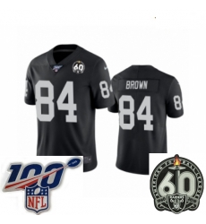 Youth Oakland Raiders #84 Antonio Brown Black 60th Anniversary Vapor Untouchable Limited Player 100th Season Football Jersey