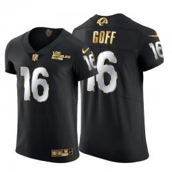 Los Angeles Rams 16 Jared Goff Men Nike Black Edition Vapor Untouchable Elite NFL Jersey Los Angeles Rams 16 Jared Goff Men Nike Black Edition Vapor Untouchable Elite NFL Jersey