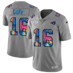 Los Angeles Rams 16 Jared Goff Men Nike Multi Color 2020 NFL Crucial Catch NFL Jersey Greyheather Los Angeles Rams 16 Jared Goff Men Nike Multi Color 2020 NFL Crucial Catch NFL Jersey Greyheather