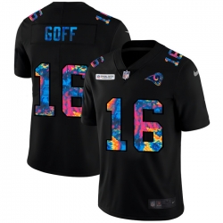 Los Angeles Rams 16 Jared Goff Men Nike Multi Color Black 2020 NFL Crucial Catch Vapor Untouchable Limited Jersey Los Angeles Rams 16 Jared Goff Men Nike Multi Color Black 2020 NFL Crucial Catch Vapor Untouchable Limited Jersey
