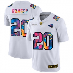 Los Angeles Rams 20 Jalen Los Angeles Ramsey Men White Nike Multi Color 2020 NFL Crucial Catch Limited NFL Jersey Los Angeles Rams 20 Jalen Los Angeles Ramsey Men White Nike Multi Color 2020 NFL Crucial Catch Limited NFL Jersey