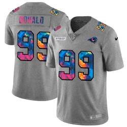 Los Angeles Rams 99 Aaron Donald Men Nike Multi Color 2020 NFL Crucial Catch NFL Jersey Greyheather Los Angeles Rams 99 Aaron Donald Men Nike Multi Color 2020 NFL Crucial Catch NFL Jersey Greyheather
