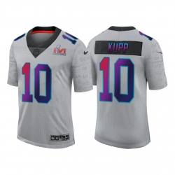 Men Los Angeles Rams 10 Cooper Kupp 2022 Grey Super Bowl LVI Limited Stitched Jersey Men Los Angeles Rams 10 Cooper Kupp 2022 Grey Super Bowl LVI Limited Stitched Jersey