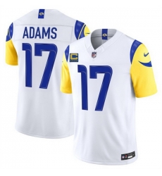 Men Los Angeles Rams 17 Davante Adams White 2026 F U S E 4 Star C Patch Vapor Limited Stitched Football Jersey Men Los Angeles Rams 17 Davante Adams White 2026 F U S E 4 Star C Patch Vapor Limited Stitched Football Jersey