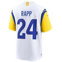 Men Los Angeles Rams #24 Taylor Rapp White Stitched Football Limited Jersey Men Los Angeles Rams #24 Taylor Rapp White Stitched Football Limited Jersey