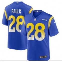 Men Los Angeles Rams 28 Marshall Faulk Blue Yellow Vapor Limited Jersey Men Los Angeles Rams 28 Marshall Faulk Blue Yellow Vapor Limited Jersey