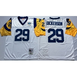 Men Los Angeles Rams 29 Eric Dickerson White M&N Throwback Jersey Men Los Angeles Rams 29 Eric Dickerson White M&N Throwback Jersey