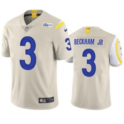 Men Los Angeles Rams 3 Odell Beckham Jr  2021 Bone Vapor Untouchable Limited Stitched Football Jersey Men Los Angeles Rams 3 Odell Beckham Jr  2021 Bone Vapor Untouchable Limited Stitched Football Jersey