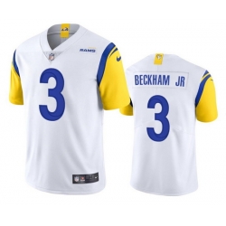 Men Los Angeles Rams 3 Odell Beckham Jr  2021 White Vapor Untouchable Limited Stitched Football Jersey Men Los Angeles Rams 3 Odell Beckham Jr  2021 White Vapor Untouchable Limited Stitched Football Jersey