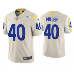 Men Los Angeles Rams 40 Von Miller 2021 Bone Vapor Untouchable Limited Stitched Football Jersey Men Los Angeles Rams 40 Von Miller 2021 Bone Vapor Untouchable Limited Stitched Football Jersey