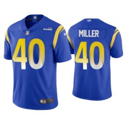 Men Los Angeles Rams 40 Von Miller 2021 Royal Vapor Untouchable Limited Stitched Football Jersey Men Los Angeles Rams 40 Von Miller 2021 Royal Vapor Untouchable Limited Stitched Football Jersey