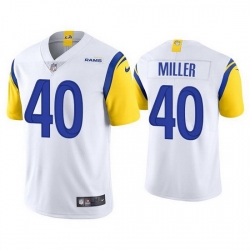 Men Los Angeles Rams 40 Von Miller 2021 White Vapor Untouchable Limited Stitched Football Jersey Men Los Angeles Rams 40 Von Miller 2021 White Vapor Untouchable Limited Stitched Football Jersey