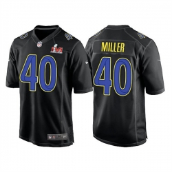Men Los Angeles Rams 40 Von Miller 2022 Black Super Bowl LVI Game Stitched Jersey Men Los Angeles Rams 40 Von Miller 2022 Black Super Bowl LVI Game Stitched Jersey
