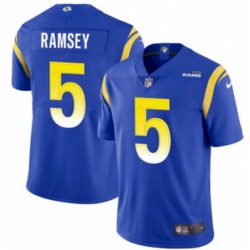 Men Los Angeles Rams 5 Jalen Los Angeles Ramsey Royal Vapor Untouchable Limited Stitched Jersey Men Los Angeles Rams 5 Jalen Los Angeles Ramsey Royal Vapor Untouchable Limited Stitched Jersey