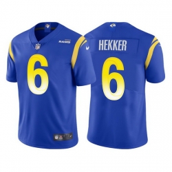 Men Los Angeles Rams 6 Johnny Hekker Vapor Limited Blue Jersey Men Los Angeles Rams 6 Johnny Hekker Vapor Limited Blue Jersey