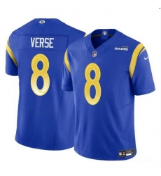 Men Los Angeles Rams 8 Jared Verse Blue 2024 Draft F U S E Vapor Untouchable Stitched Football Jersey