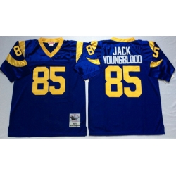 Men Los Angeles Rams 85 Jack Youngblood Blue M&N Throwback Jersey Men Los Angeles Rams 85 Jack Youngblood Blue M&N Throwback Jersey