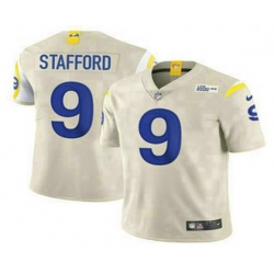 Men Los Angeles Rams 9 Matthew Stafford Cream 2021 NEW Vapor Untouchable Stitched NFL Nike Limited Jersey Men Los Angeles Rams 9 Matthew Stafford Cream 2021 NEW Vapor Untouchable Stitched NFL Nike Limited Jersey