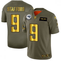 Men Los Angeles Rams 9 Matthew Stafford NFL Men Nike Olive Gold 2019 Salute to Service Limited Jersey Men Los Angeles Rams 9 Matthew Stafford NFL Men Nike Olive Gold 2019 Salute to Service Limited Jersey