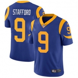 Men Los Angeles Rams 9 Matthew Stafford Royal Blue Alternate Men Stitched NFL Vapor Untouchable Limited Jersey Men Los Angeles Rams 9 Matthew Stafford Royal Blue Alternate Men Stitched NFL Vapor Untouchable Limited Jersey