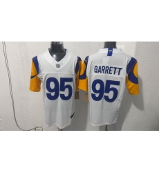 Men Los Angeles Rams  95 Myles Garrett White 2026 F U S E  Vapor Limited Stitched Football Jersey