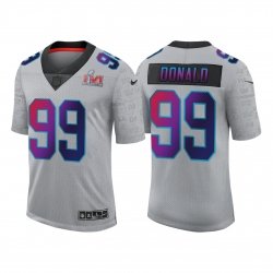 Men Los Angeles Rams 99 Aaron Donald 2022 Grey Super Bowl LVI Limited Stitched Jersey Men Los Angeles Rams 99 Aaron Donald 2022 Grey Super Bowl LVI Limited Stitched Jersey