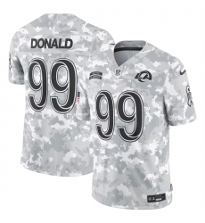 Men Los Angeles Rams 99 Aaron Donald 2024 Arctic Camo Salute To Service Limited Stitched Football Jersey