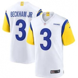 Men Los Angeles Rams Odell Beckham Jr 3 White Vapor Limited Jersey Men Los Angeles Rams Odell Beckham Jr 3 White Vapor Limited Jersey
