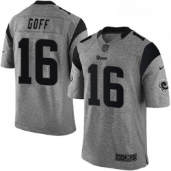 Men Nike Los Angeles Rams 16 Jared Goff Limited Gray Gridiron NFL Jersey Men Nike Los Angeles Rams 16 Jared Goff Limited Gray Gridiron NFL Jersey