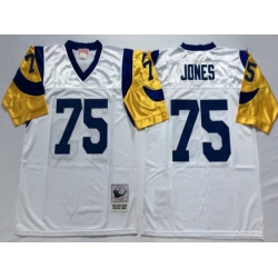 Men Nike Los Angeles Rams #75 Deacon Jones Throwback White Jersey Men Nike Los Angeles Rams #75 Deacon Jones Throwback White Jersey