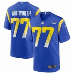 Men Nike Los Angeles Rams Andrew Whitworth #77 Blue Vapor Limited Stitched Jersey Men Nike Los Angeles Rams Andrew Whitworth #77 Blue Vapor Limited Stitched Jersey